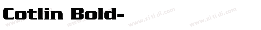 Cotlin Bold字体转换